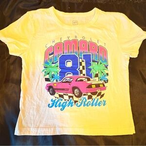 Camaro 'High Roller' Yellow Kids Graphic Tee